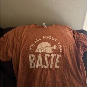 Orange Graphic T-Shirt with Fun Slogan